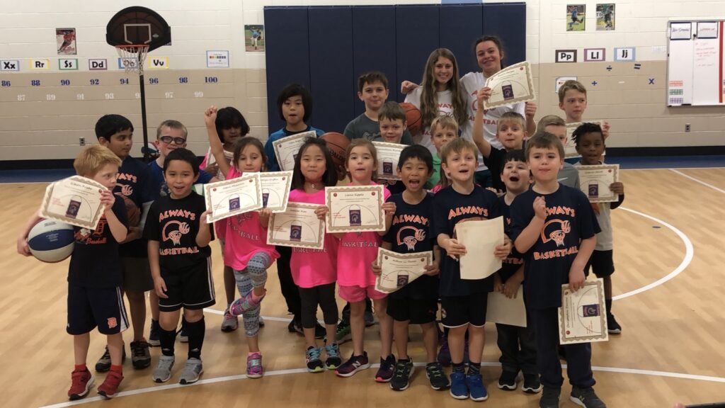 Always Basketball youth basketball clinic in Northville elementary school