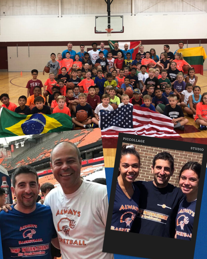 Always Basketball International camp with players and international coaches in Michigan