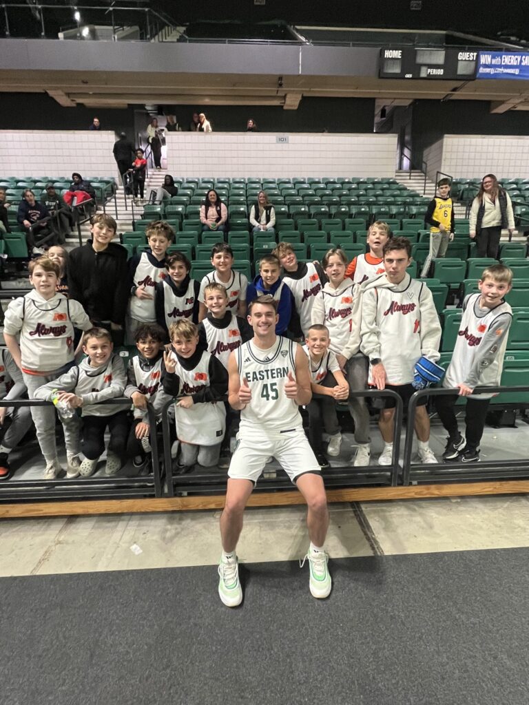 Always Basketball boys meeting Eastern Michigan University basketball players