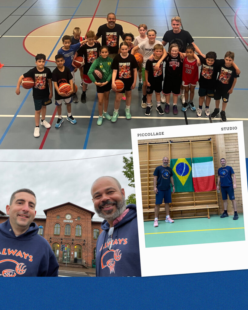 Always Basketball International coaches and players in Arvika, Sweden