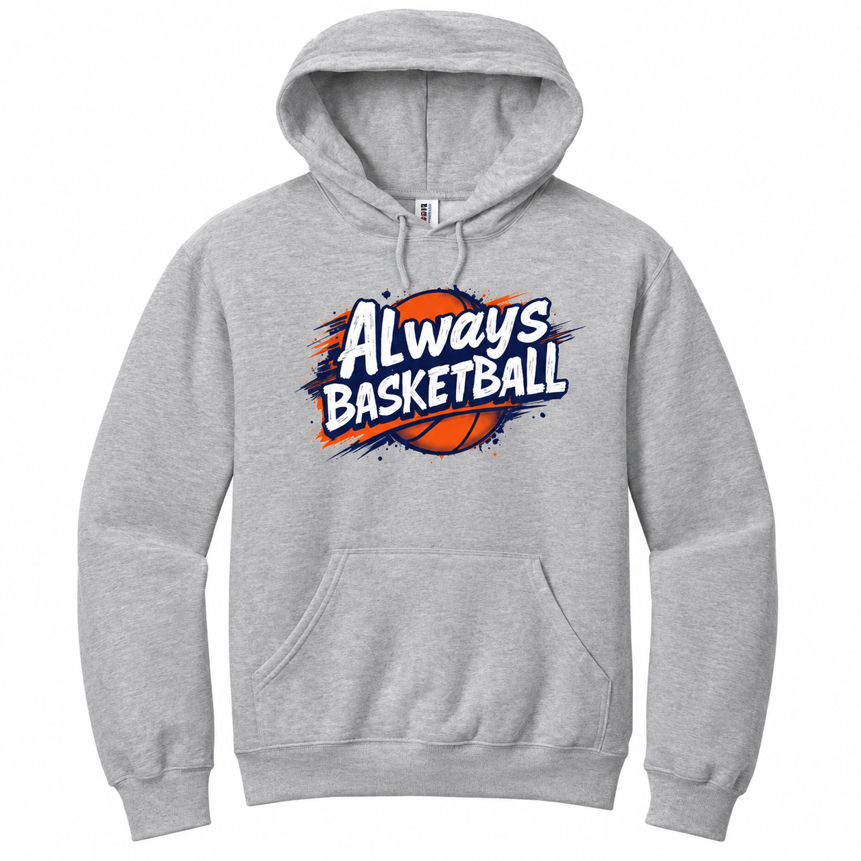 Gray Always Basketball hoodie with Splash logo