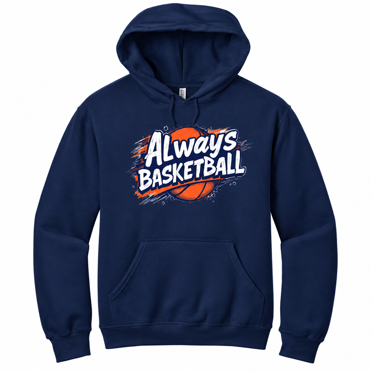 Navy Always Basketball hoodie with Splash logo